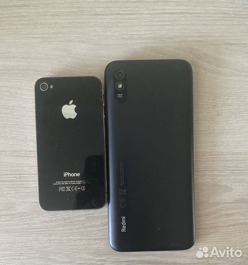 Телефон xiaomi redmi 9a и iPhone 4