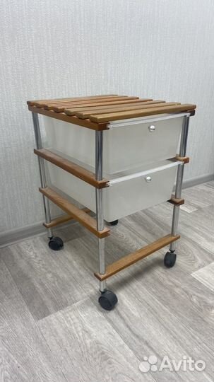 Тележка полка с ящиками на колесиках
