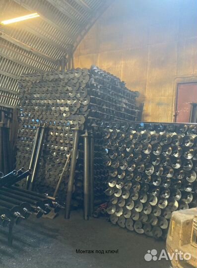 Винтовые сваи с монтажом