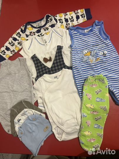 Вещи детские пакетом с рождения до года