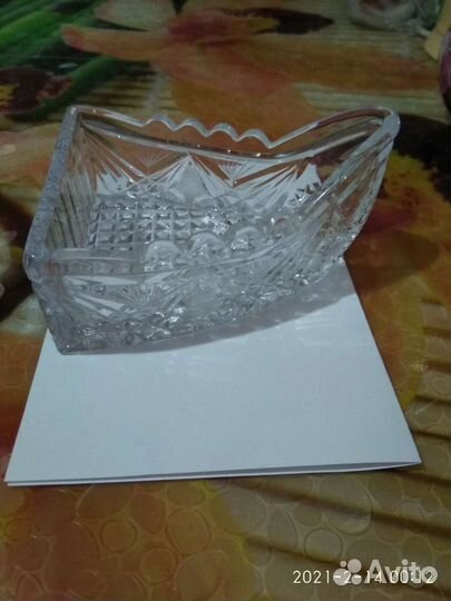 Ваза хрустальная, менажница, салатник