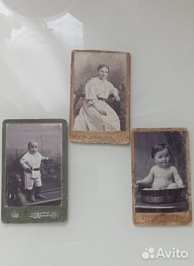 Антикварные, старинные фото,визитные карточки дети