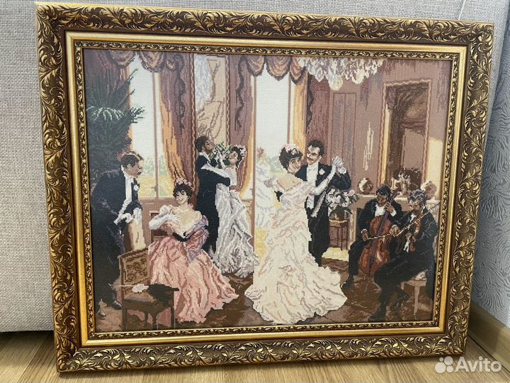 Картина вышивка крестиком, ручная работа