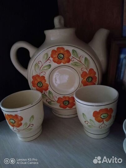 Чайник керамика, роспись