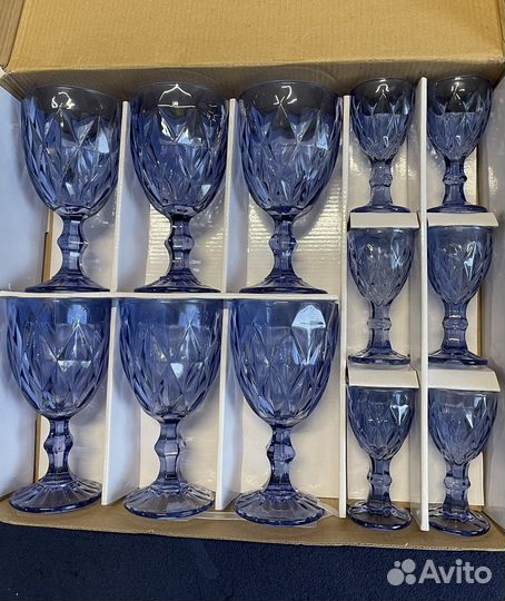 Бокалы фужеры рюмки (комплект)