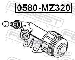 Цилиндр сцепления рабочий 0580-MZ320 Febest