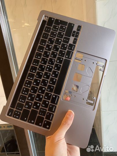 Топкейс macbook pro 13 m1 a2338 silver 2020