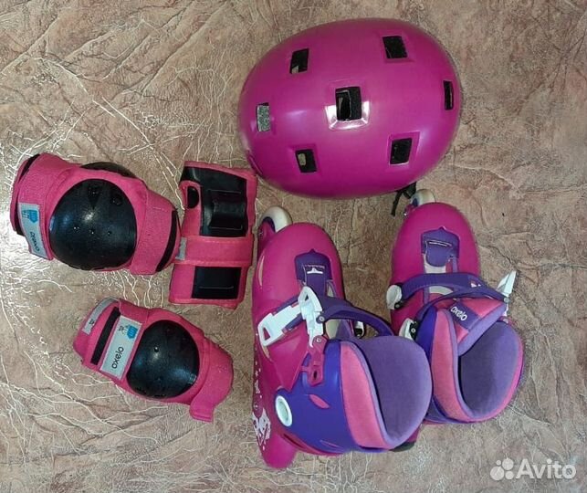 Роликовые коньки детские с защитой