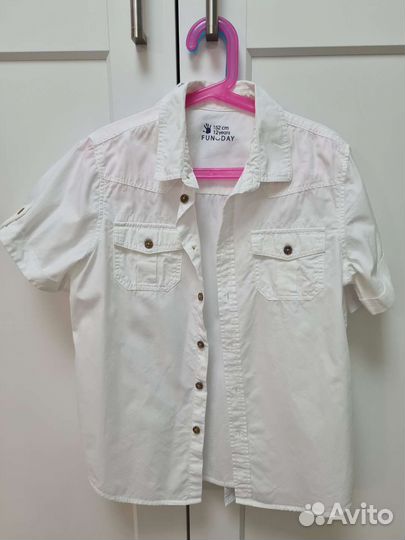 Рубашка белая для мальчика 152 рост