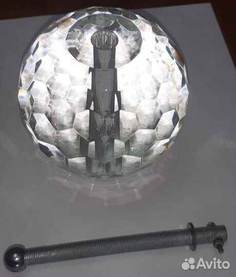 Шар стеклянный граненый декоративный с подвесом