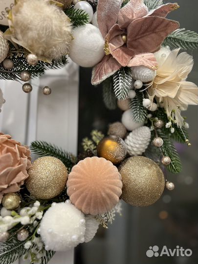 Новогодние украшения венок