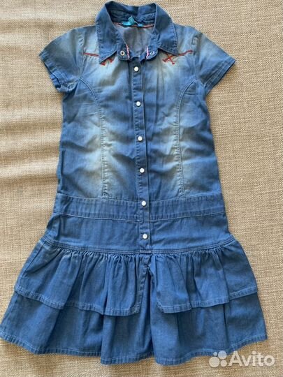 Платье джинсовое на 7/8 лет