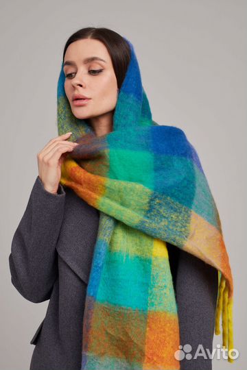 Палантин шарф женский теплый платок