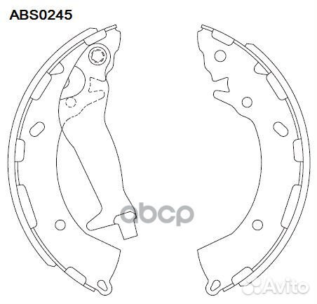 Колодки тормозные барабанные зад ABS0245 AL