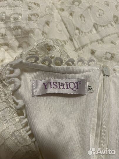 Белое кружевное платье размер 40-42