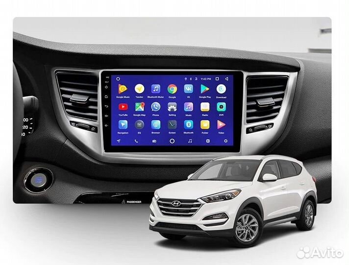 Магнитола 2 din android 9 дюймов Hyundai Tucson 15