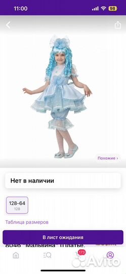 Платье для девочки мальвина