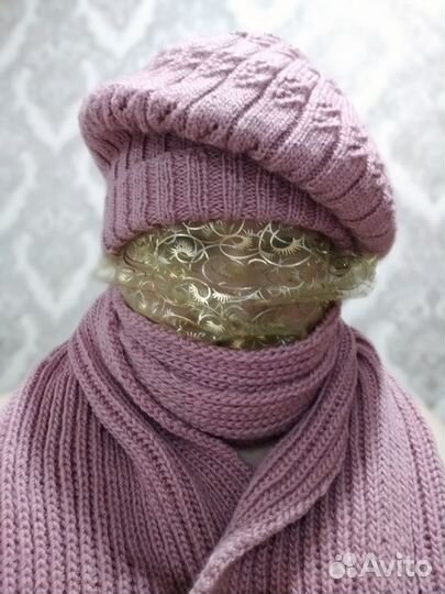 Набор берет с шарфом