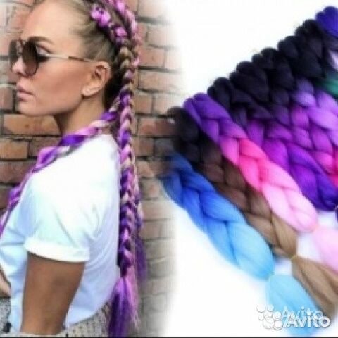 Канекалоны одноцветный, цвет: черный 60см