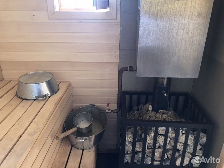 Баня с горячим чаном