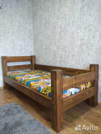 Кровать детская / подростковая из бруса