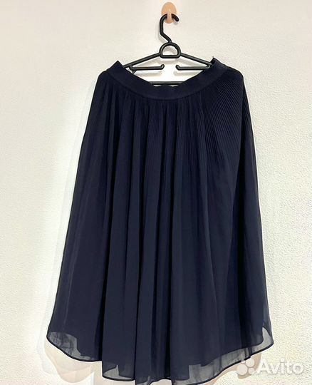 Плиссированная юбка H&M синяя