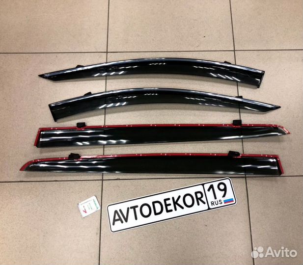 Ветровики (хром+крепеж) Kia Sportage 4 2016-2022г