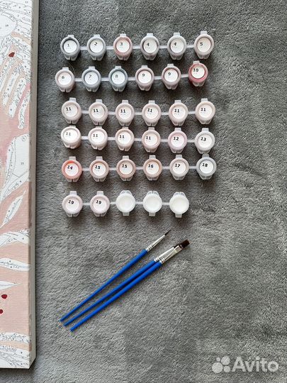 Картина по номерам цветы холст на подрамнике