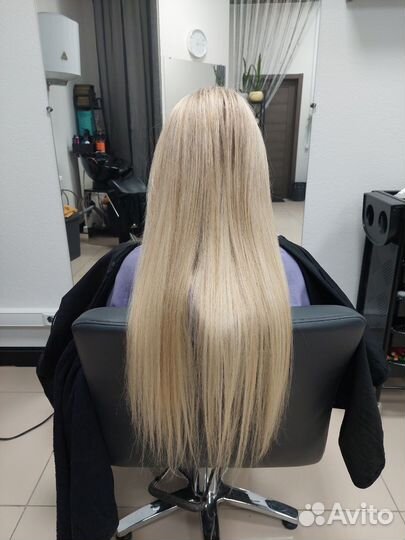 Волосы для наращивания 55см блонд