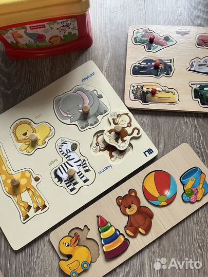 Развивающие игрушки, рамки вкладки, сортер