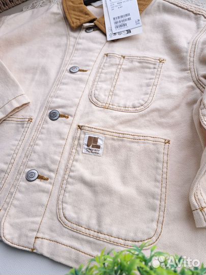Джинсовая рубашка куртка hm 104 110 116