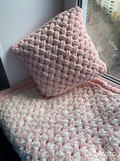 Плед детский вязаный ручная работа