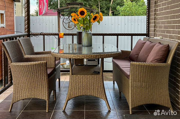 Плетеная мебель из эко ротанга для гостиницы