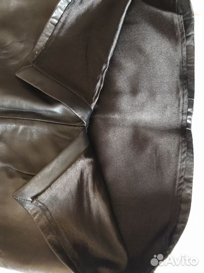 Кожаная натуральная юбка трапеция