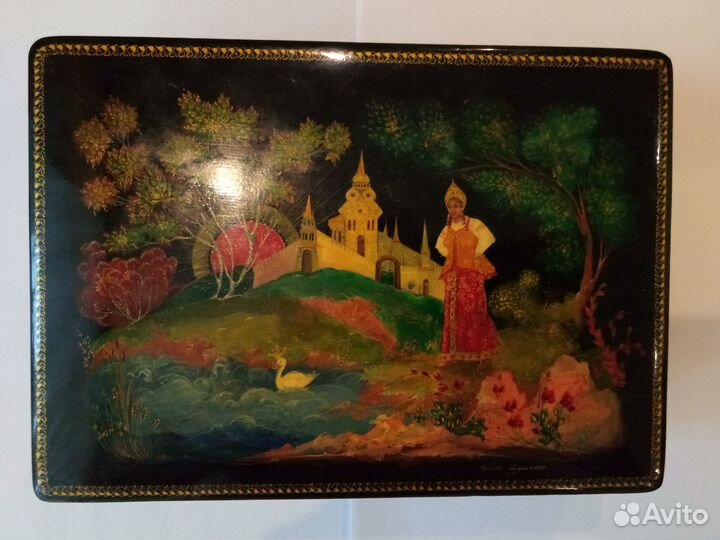 Шкатулка Палех СССР, номерная, 1956г