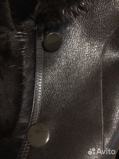 Дубленка натуральная с норкой женская 42-44 ivagio