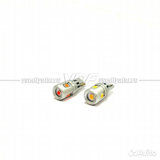 Светодиодная лампа T10-5GS5 (оранжевый), 5х5Вт