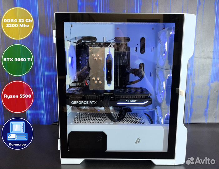 Сборка игрового пк AMD5500-RTX4060Ti-32DDR4-TMW853790264-A520