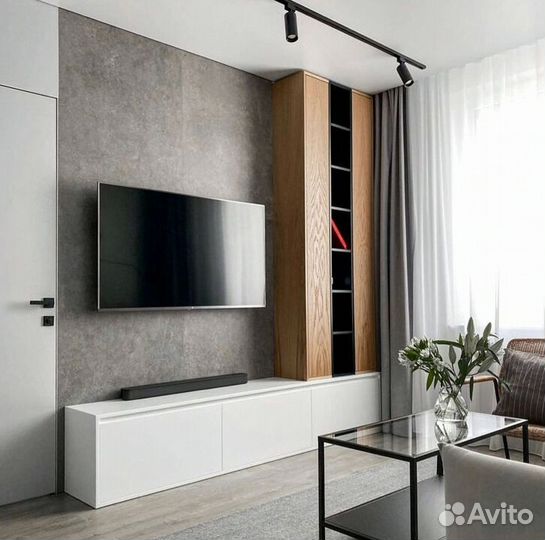 TV зона со шкафами на заказ