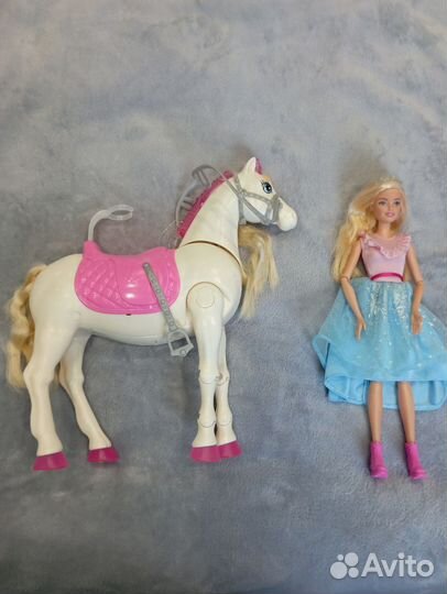 Кукла барби barbie и интерактивная лошадка