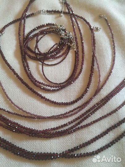 Чокер из граната граненного