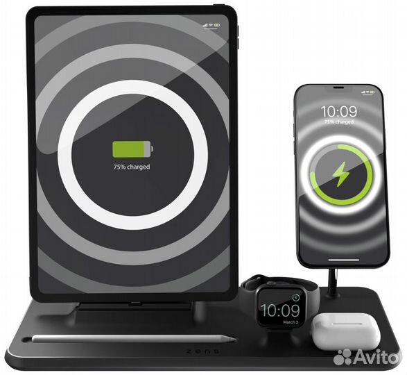 Беспроводное зарядное устройство zens 4-in-1 iPad