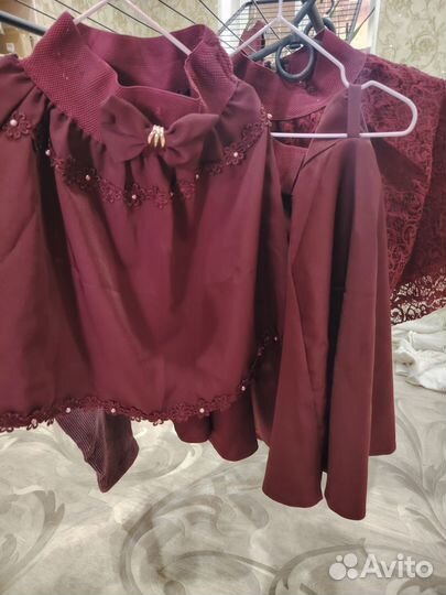 Школьная форма для девочек бордовая
