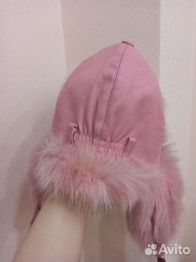 Зимняя шапка-ушанка женская