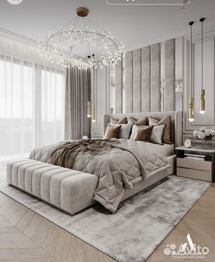 Мягкие стеновые панели в спальню