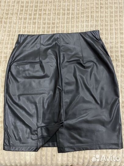 Юбка кожаная