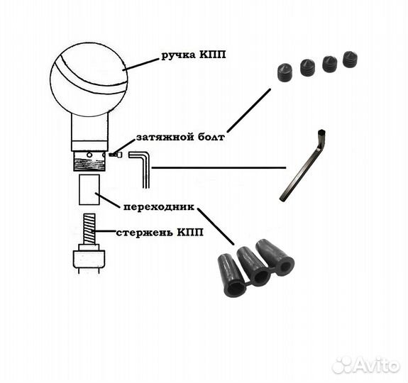 Насадка на рычаг коробки передач 