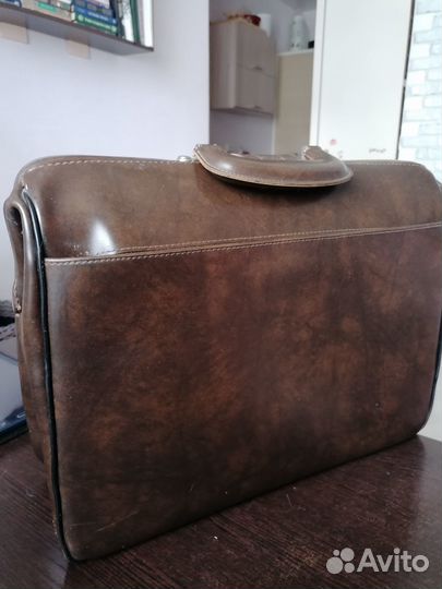 Саквояж кожаный италия