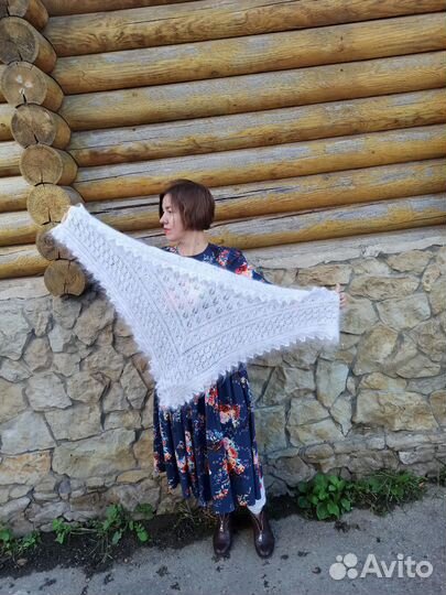 Шаль пуховая большая - теплый подарок