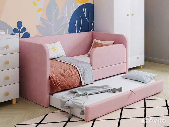 Детская кровать диван с мягкой спинкой и бортиками объявление продам